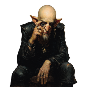 Goth Goblin Brooding Vinyl Car Decal Sticker – Waterproof & UV-Resistant 3.4133333333333336"