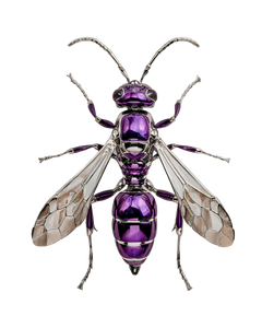 Metallic Purple Wasp Vinyl Car Decal Sticker – Waterproof & UV-Resistant 4.0"