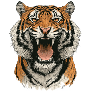Roaring Tiger Face V10 Vinyl Car Decal Sticker – Waterproof & UV-Resistant 3.4133333333333336" Roaring Tiger Face V10 Vinyl Car Decal Sticker – Waterproof & UV-Resistant 3.4133333333333336"