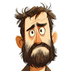 Sad Bearded Loser V2 Vinyl Car Decal Sticker – Waterproof & UV-Resistant 3.4133333333333336"