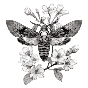 Death'S-Head Hawkmoth Vinyl Car Decal Sticker – Waterproof & UV-Resistant 3.4133333333333336"