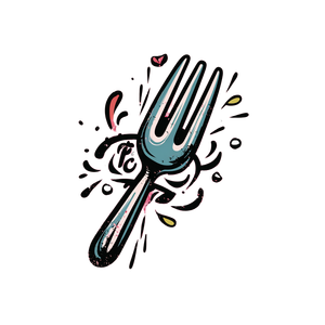 Broken Fork Logo Vinyl Car Decal Sticker – Waterproof & UV-Resistant 3.4133333333333336"