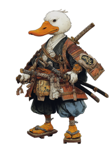 Samurai Duck V3 Vinyl Car Decal Sticker – Waterproof & UV-Resistant 4.1066666666666665"