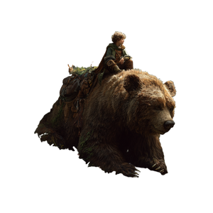 Hobbit On Bear Vinyl Car Decal Sticker – Waterproof & UV-Resistant 3.4133333333333336"
