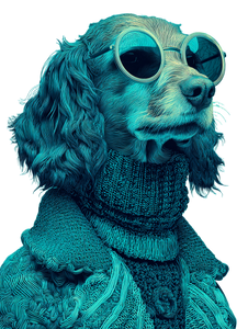 Neon Dog Fashion V2 Vinyl Car Decal Sticker – Waterproof & UV-Resistant 8.213333333333333"