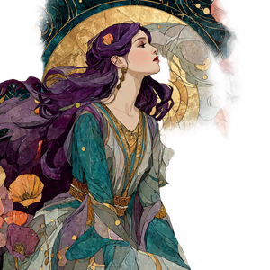 Ethereal Poppy Muse V2 Vinyl Car Decal Sticker – Waterproof & UV-Resistant 3.4133333333333336"