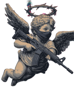 Rebellious Pop Art Cupid V2 Vinyl Car Decal Sticker – Waterproof & UV-Resistant 4.0"