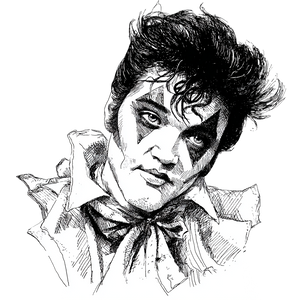 Elvis Clown Portrait Vinyl Car Decal Sticker – Waterproof & UV-Resistant 3.4133333333333336"