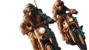 Post-Apocalyptic Bikers V3 Vinyl Car Decal Sticker – Waterproof & UV-Resistant 2.72"