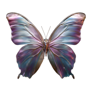 Iridescent Metallic Butterfly V2 Vinyl Car Decal Sticker – Waterproof & UV-Resistant 3.4133333333333336"