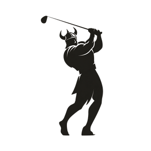 Viking Golfer Silhouette Vinyl Car Decal Sticker – Waterproof & UV-Resistant 6.826666666666667"