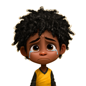 Crying Black Kids Emoji V2 Vinyl Car Decal Sticker – Waterproof & UV-Resistant 3.4133333333333336"