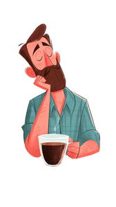Tired Coffee Drinker Vinyl Car Decal Sticker – Waterproof & UV-Resistant 9.706666666666667"