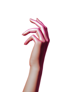 Graceful Painted Hand Vinyl Car Decal Sticker – Waterproof & UV-Resistant 8.213333333333333"