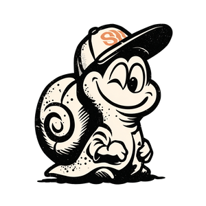 Snail Baseball Mascot Vinyl Car Decal Sticker – Waterproof & UV-Resistant 3.4133333333333336"