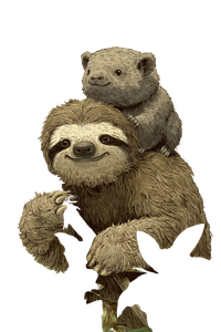 Sloth And Wombat Vacation Vinyl Car Decal Sticker – Waterproof & UV-Resistant 8.96"