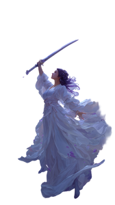 Mystical Sword Maiden Vinyl Car Decal Sticker – Waterproof & UV-Resistant 4.8533333333333335"