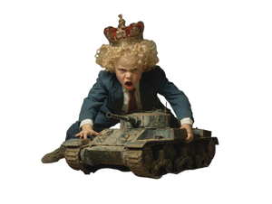 Angry Blonde Child King Vinyl Car Decal Sticker – Waterproof & UV-Resistant 6.1866666666666665"