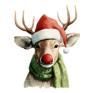 Christmas Reindeer Clipart Vinyl Car Decal Sticker – Waterproof & UV-Resistant 3.4133333333333336"