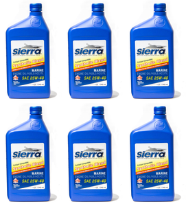 6x Sierra Marine Synthetic Blend 4-Stroke Catalyst Engine Oil | Protects Against Corrosion | Enhanced Detergent for Sludge Prevention