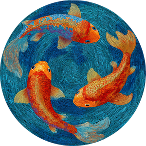 Circle Of Fish Vinyl Car Decal Sticker – Waterproof & UV-Resistant 3.4133333333333336"