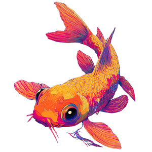 Space Koi Fish V2 Vinyl Car Decal Sticker – Waterproof & UV-Resistant 6.826666666666667"