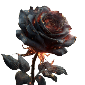Bioluminescent Burning Rose Vinyl Car Decal Sticker – Waterproof & UV-Resistant 6.826666666666667"