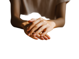 Gentle Hands Resting Vinyl Car Decal Sticker – Waterproof & UV-Resistant 6.1866666666666665"
