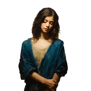 Serene Baroque Portrait V2 Vinyl Car Decal Sticker – Waterproof & UV-Resistant 3.4133333333333336"