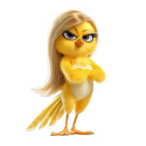 Charismatic Yellow Canary V2 Vinyl Car Decal Sticker – Waterproof & UV-Resistant 6.826666666666667"