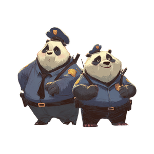 Panda Police V2 Vinyl Car Decal Sticker – Waterproof & UV-Resistant 3.4133333333333336"