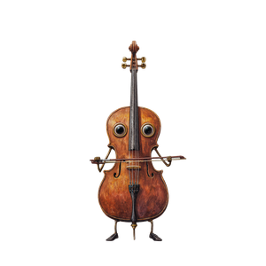 Friendly Cello Player Vinyl Car Decal Sticker – Waterproof & UV-Resistant 3.4133333333333336"