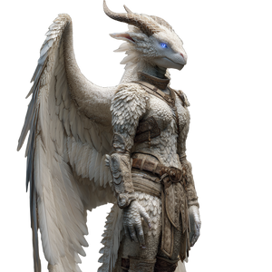 Feathered Dragonborn Warrior V2 Vinyl Car Decal Sticker – Waterproof & UV-Resistant 3.4133333333333336"