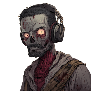 Zombie Gamer Avatar Vinyl Car Decal Sticker – Waterproof & UV-Resistant 3.4133333333333336"
