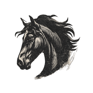 Vintage Horse Head V2 Vinyl Car Decal Sticker – Waterproof & UV-Resistant 3.4133333333333336"
