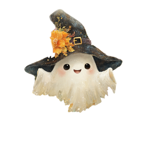 Whimsical Autumn Ghost V4 Vinyl Car Decal Sticker – Waterproof & UV-Resistant 6.826666666666667"