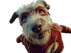 Superhero Dog Flash Vinyl Car Decal Sticker – Waterproof & UV-Resistant 6.1866666666666665"