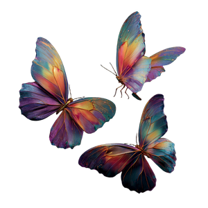 Rainbow Butterflies Fluttering Vinyl Car Decal Sticker – Waterproof & UV-Resistant 3.4133333333333336"