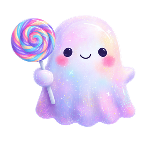 Cute Ghost Lollipop V2 Vinyl Car Decal Sticker – Waterproof & UV-Resistant 3.4133333333333336"