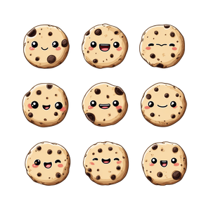 Kawaii Chocolate Chip Cookies Vinyl Car Decal Sticker – Waterproof & UV-Resistant 3.4133333333333336"