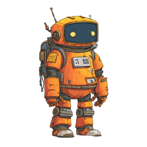 Space Robot Vinyl Car Decal Sticker – Waterproof & UV-Resistant 3.4133333333333336"