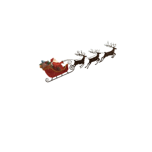 Vintage Santa Sleigh V5 Vinyl Car Decal Sticker – Waterproof & UV-Resistant 3.4133333333333336"