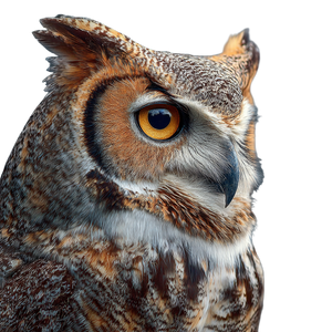 Great Horned Owl V24 Vinyl Car Decal Sticker – Waterproof & UV-Resistant 6.826666666666667"