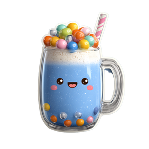 Cute Drink Sticker Vinyl Car Decal Sticker – Waterproof & UV-Resistant 3.4133333333333336"