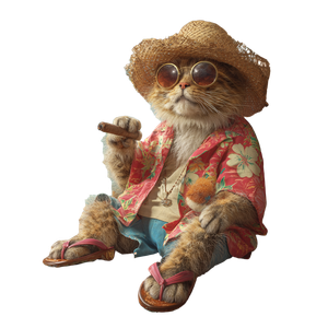 Stylish Beach Cat V9 Vinyl Car Decal Sticker – Waterproof & UV-Resistant 3.4133333333333336"