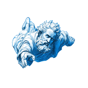 Friendly Falling Zeus Vinyl Car Decal Sticker – Waterproof & UV-Resistant 6.826666666666667"