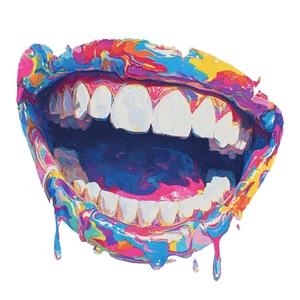 Psychedelic Grin V2 Vinyl Car Decal Sticker – Waterproof & UV-Resistant 3.4133333333333336"