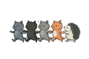 Dancing Cats Hedgehogs Vinyl Car Decal Sticker – Waterproof & UV-Resistant 2.986666666666667"