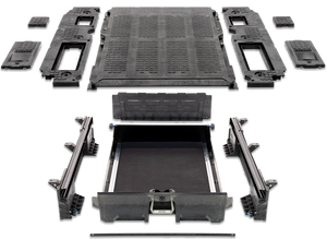 High Strength Lateral Bed Drawer | 1000LB Capacity | High Density Polyethylene/ Steel | Lock Cylinder Not Included