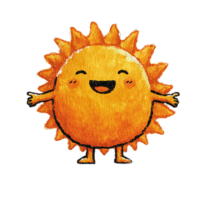 Cartoon Sun V7 Vinyl Car Decal Sticker – Waterproof & UV-Resistant 6.826666666666667"
